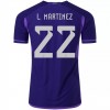 Goedkope Argentinië L. MARTINEZ 22 Uitshirt World Cup 2022 Goedkope Argentinië L. MARTINEZ 22 Uitshirt World Cup 2022
